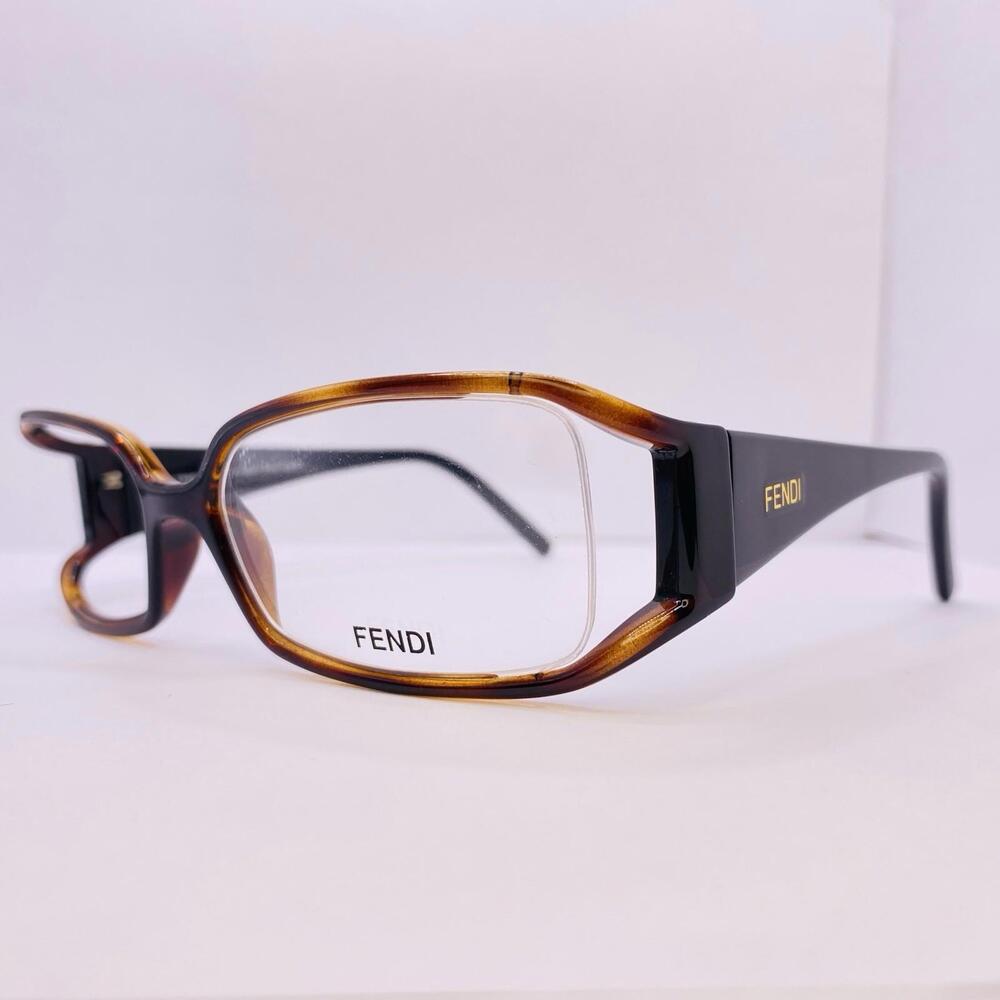 Fendi Geometric Eyeglasses Frames F702 238 52 [] 16 125 Gradient Black Brown